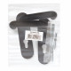 Ручка Fuaro (Фуаро) дверная FP.DH172.0433 NE (DH-0433 NE) (9x130) с пружиной BL-24 черный