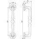 Ручка-скоба Fuaro (Фуаро) PULL.SM250.PALAZZO MAB-6 (PALAZZO PULL SM) темная бронза