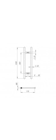 Ручка-скоба Fuaro (Фуаро) PULL.PH32/1200.22 INOX 304 (PH-22-32/1200-INOX) BLACK Ручка-скоба Fuaro (Фуаро) PULL.PH32/1200.22 INOX 304 (PH-22-32/1200-INOX) BLACK