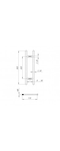 Ручка-скоба Fuaro (Фуаро) PULL.PH32/900.22 INOX 304 (PH-22-32/900-INOX) BLACK Ручка-скоба Fuaro (Фуаро) PULL.PH32/900.22 INOX 304 (PH-22-32/900-INOX) BLACK