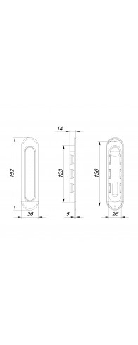 Ручка Punto (Пунто) для раздвижных дверей SH.SL152.010 (Soft LINE SL-010) BL черный Ручка Punto (Пунто) для раздвижных дверей SH.SL152.010 (Soft LINE SL-010) BL черный