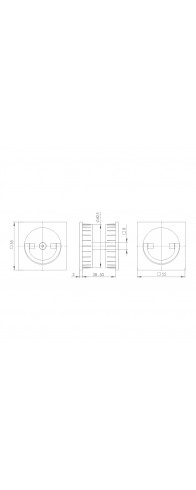 Ручка поворотная Armadillo (Армадилло) для раздвижных дверей SH.QUADRO55.BK8x2 BL-26 черный