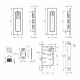 Защелка Armadillo (Армадилло) с ручками для раздвижных дверей SH.URB153.KIT011-BK (SH011 URB) SN-3 матовый никель