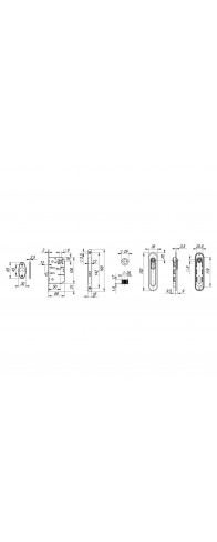 Набор Armadillo (Армадилло) для раздвижных дверей SH.LD152.KIT011-BK (SH011-BK) СP-8 хром