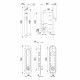 Защелка Punto (Пунто) с ручками для раздвижных дверей SH.SL152.KIT011-BK (Soft LINE SL-011) СP-8 хром