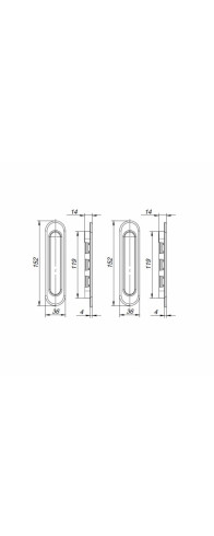 Ручка Punto (Пунто) для раздвижных дверей SH.SL152.010 (Soft LINE SL-010) SG матовое золото Ручка Punto (Пунто) для раздвижных дверей SH.SL152.010 (Soft LINE SL-010) SG матовое золото