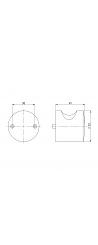 Ручка-кнопка Ajax (Аякс) CABIN PVC WH белый (1 шт в пакете) Ручка-кнопка Ajax (Аякс) CABIN PVC WH белый (1 шт в пакете)