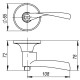 Ручка Ajax (Аякс) защелка DK610 BL-ET (6010 BL-E) (кл./фик.) черный