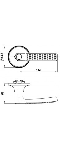 Ручка Punto (Пунто) защелка DK626 SN-BK (6026 SN-B) (фик.) мат. никель Ручка Punto (Пунто) защелка DK626 SN-BK (6026 SN-B) (фик.) мат. никель