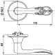 Ручка Punto (Пунто) защелка DK633 SN-BK (6033 SN-B) (фик.) мат. никель