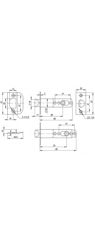 Ручка Ajax (Аякс) защелка DK610 CP-PS (6010 CP-P) (без фик.) хром Ручка Ajax (Аякс) защелка DK610 CP-PS (6010 CP-P) (без фик.) хром