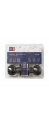 Ручка Punto (Пунто) защелка DK672/BL BL-PS (без фик.) черный Ручка Punto (Пунто) защелка DK672/BL BL-PS (без фик.) черный
