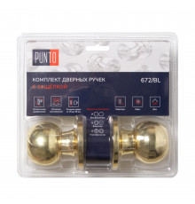 Ручка Punto (Пунто) защелка DK672/BL PB-BK (фик.) золото