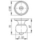 Ручка Ajax (Аякс) защелка DK682 SN-PS (6082 SN-P) (без фик.) мат. никель