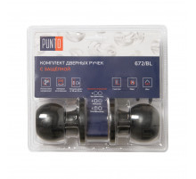 Ручка Punto (Пунто) защелка DK672/BL BL-BK (фик.) черный