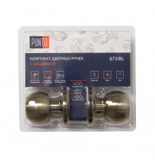 Ручка Punto (Пунто) защелка DK672/BL AB-ET (кл./фик.) бронза