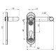 Ручка Fuaro (Фуаро) на планке FP.DH172.0433/2 NE (ANTI-PANIC DH-0433/2) без пружины