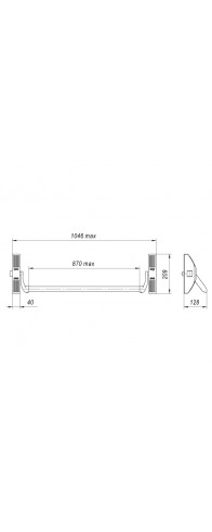 Ручка-штанга Fuaro (Фуаро) нажимная AP.1700B push-bar (ANTI-PANIC 1700В) накладной для одно/двуствор. дверей Ручка-штанга Fuaro (Фуаро) нажимная AP.1700B push-bar (ANTI-PANIC 1700В) накладной для одно/двуствор. дверей