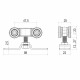 Комплект роликов Punto (Пунто) для раздвижных дверей SLD.SoftLine.SET.rollers/55-4 (Soft LINE 55/4)
