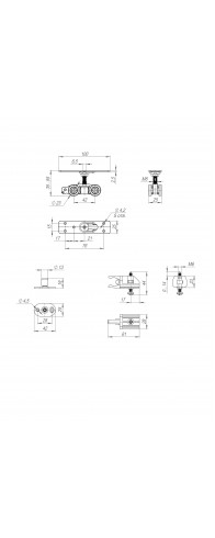 Комплект Armadillo (Армадилло) для раздвижных дверей SLD.Comfort-PRO.SET1.rollers/80