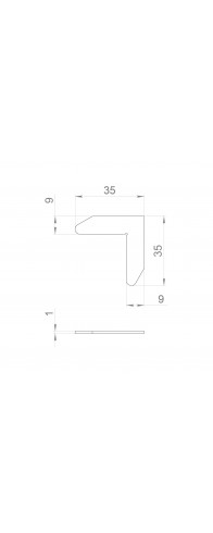 Крепежный уголок Armadillo (Армадилло) для короба SWD.Scope 35/35/1 angle (2 pcs)
