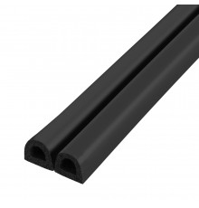 Уплотнитель Fuaro (Фуаро) самоклеящийся ADH/D-9x7,5mm, BLACK черный 100m