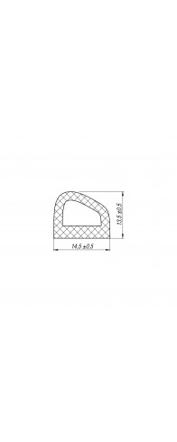 Уплотнитель Fuaro (Фуаро) самоклеящийся ADH/D-14,5x13,5mm (031), BLACK черный 100 m
