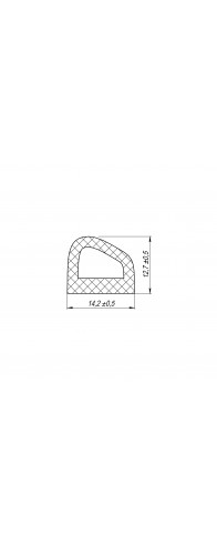 Уплотнитель Fuaro (Фуаро) самоклеящийся ADH/D-14,2x12,7mm (127), BLACK черный 120 m