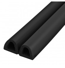 Уплотнитель Fuaro (Фуаро) самоклеящийся ADH/D-14x12mm, BLACK черный 120m