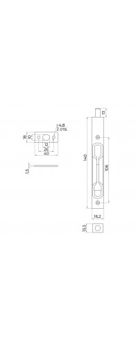 Торцевой Ajax (Аякс) упор RIGEL-FB 140 WH белый Торцевой Ajax (Аякс) упор RIGEL-FB 140 WH белый