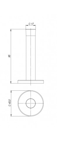 Упор Fuaro (Фуаро) дверной настенный STOPPER/M.15 INOX (нерж. сталь) Упор Fuaro (Фуаро) дверной настенный STOPPER/M.15 INOX (нерж. сталь)