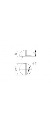 Упор Punto (Пунто) дверной напольный DFIX/F50 (DS PF-50 ) GR-23 графит