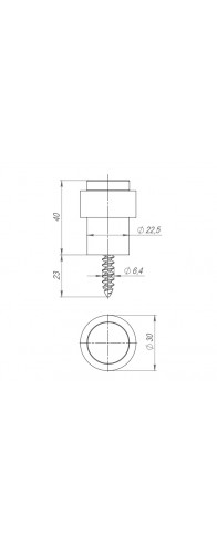 Упор Fuaro (Фуаро) дверной напольный STOPPER/14 (DS-14) CP-8 хром Упор Fuaro (Фуаро) дверной напольный STOPPER/14 (DS-14) CP-8 хром