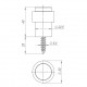 Упор Fuaro (Фуаро) дверной напольный STOPPER/14 (DS-14) CP-8 хром