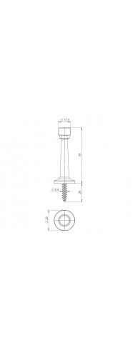 Упор Fuaro (Фуаро) дверной настенный STOPPER/15 (DS-15) CP-8 хром Упор Fuaro (Фуаро) дверной настенный STOPPER/15 (DS-15) CP-8 хром