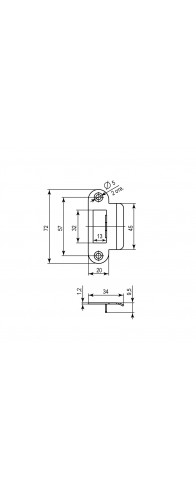 Ответная Punto (Пунто) планка STRP-F72/R20 (SP-F72/R20) SN тех. упаковка Ответная Punto (Пунто) планка STRP-F72/R20 (SP-F72/R20) SN тех. упаковка