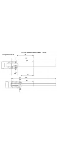 Квадрат Armadillo (Армадилло) для ручек Spindle 8х160 Квадрат Armadillo (Армадилло) для ручек Spindle 8х160