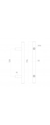 Ручка-скоба Ajax (Аякс) мебельная MB-H-005-128 мм SS нерж. Ручка-скоба Ajax (Аякс) мебельная MB-H-005-128 мм SS нерж.