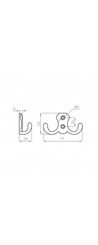 Крючок Ajax (Аякс) настенный MB-K-002 PB золото Крючок Ajax (Аякс) настенный MB-K-002 PB золото