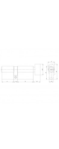 Цилиндровый Ajax (Аякс) механизм (AZ202/80) AZ2002Knob80 (35+10+35) CP хром Цилиндровый Ajax (Аякс) механизм (AZ202/80) AZ2002Knob80 (35+10+35) CP хром