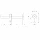 Цилиндровый Ajax (Аякс) механизм (AZ202/80) AZ2002Knob80 (35+10+35) CP хром