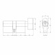 Цилиндровый Ajax (Аякс) механизм (AZ102/90) AZ1002Knob90 (50+10+30) CP хром