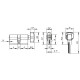 Цилиндровый Punto (Пунто) механизм (Z402/70) Z4002Knob70(30+10+30) с вертушкой PB латунь