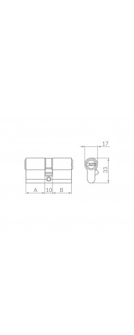 Цилиндровый Punto (Пунто) механизм Z3000Key80(35+10+35) СP хром