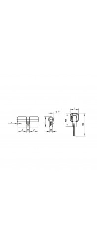 Цилиндровый Punto (Пунто) механизм MaxPro7000Key70mm(30+10+30) SN никель 7key