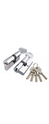Цилиндровый Punto (Пунто) механизм Z3002Knob80(35+10+35) с вертушкой CP хром Цилиндровый Punto (Пунто) механизм Z3002Knob80(35+10+35) с вертушкой CP хром