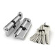 Цилиндровый Fuaro (Фуаро) механизм (R602/80) R6002Knob80(35+10+35) CP хром 5Key с вертушкой