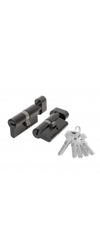 Цилиндровый Fuaro (Фуаро) механизм(200 ZM/80) 2000ZM Knob 80 (40+10+30) BL-24 черный 5Key с вертушкой Цилиндровый Fuaro (Фуаро) механизм(200 ZM/80) 2000ZM Knob 80 (40+10+30) BL-24 черный 5Key с вертушкой