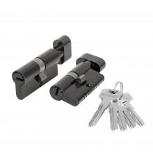 Цилиндровый Fuaro (Фуаро) механизм(200 ZM/80) 2000ZM Knob 80 (40+10+30) BL-24 черный 5Key с вертушкой