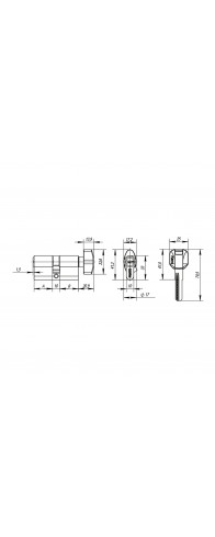 Цилиндровый Punto (Пунто) механизм MaxPro7002Knob70mm(30+10+30) SN никель 7key с вертушкой Цилиндровый Punto (Пунто) механизм MaxPro7002Knob70mm(30+10+30) SN никель 7key с вертушкой